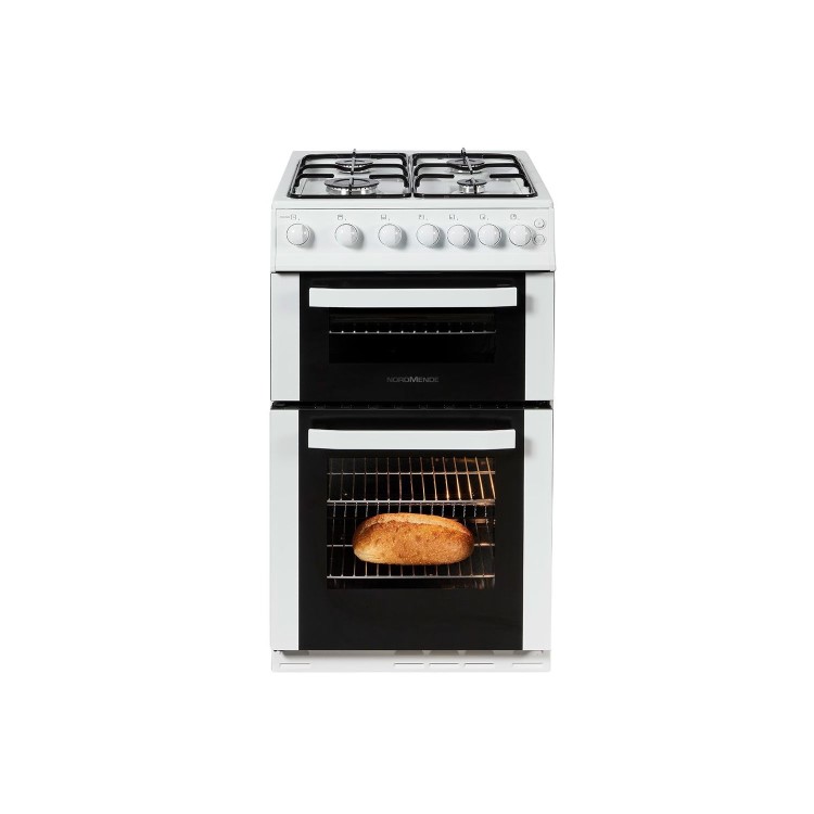 Refurbished Nordmende CTG52LPGWH 50cm Double Cavity LPG Gas Cooker White