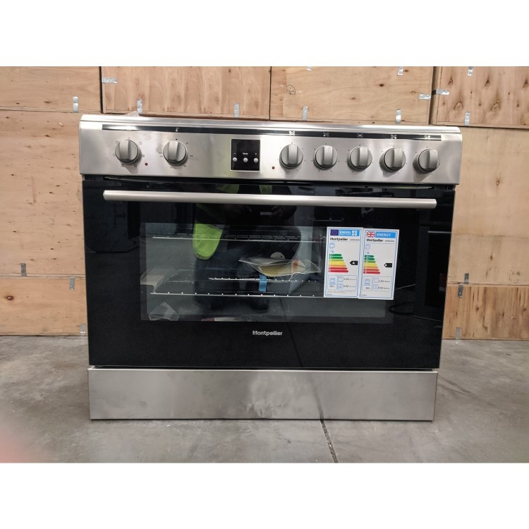 Refurbished Montpellier MR90CEMX 90cm Electric Range Cooker Stainless Steel