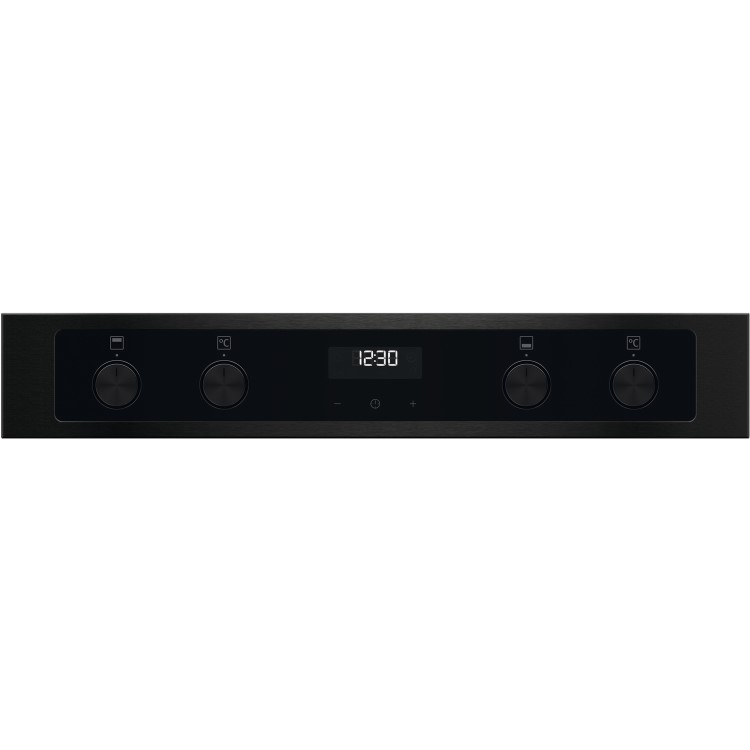 Refurbished Zanussi Series 40 ZPCNA4K1 60cm Double Built Under Electric Oven Black 