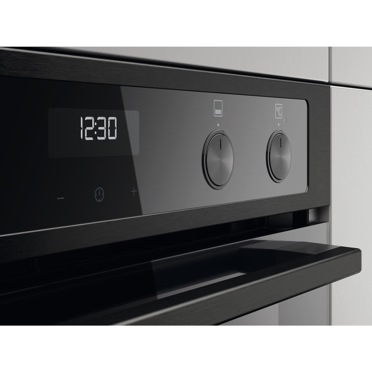 Refurbished Zanussi Series 40 ZPCNA4K1 60cm Double Built Under Electric Oven Black 
