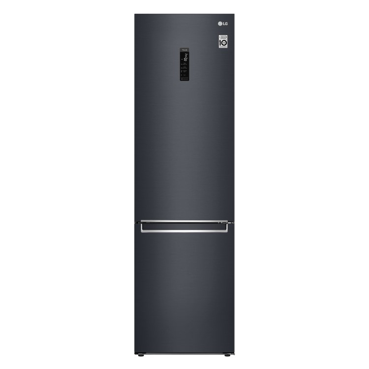Refurbished LG GBB72MCUFN Freestanding 340 Litre 70/30 Fridge Freezer Black