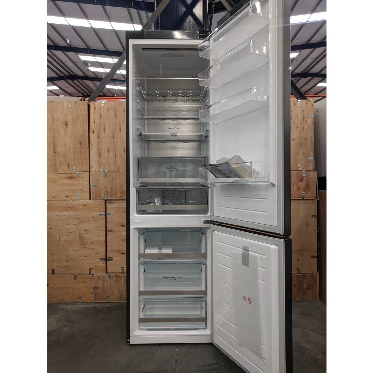 Refurbished LG GBB72MCUFN Freestanding 340 Litre 70/30 Fridge Freezer Black