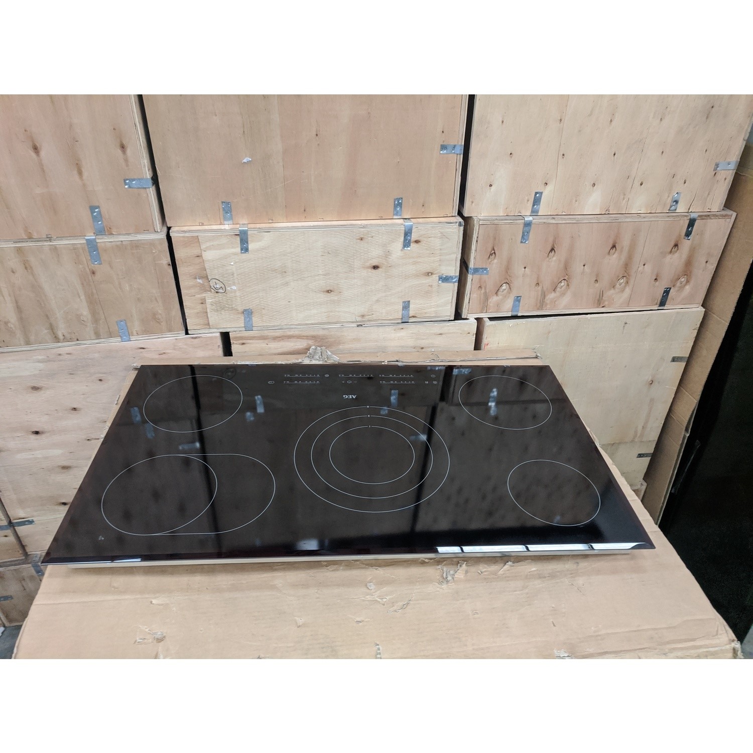 Refurbished AEG HK955070FB Touch Control 90cm 5 Zone Ceramic Electric