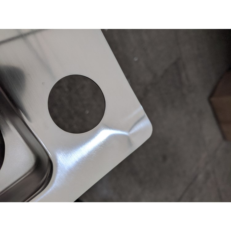 GRADE A2 - Taylor & Moore Oakley Single Bowl Chrome Stainless Steel Kitchen Sink with Right Hand Drainer