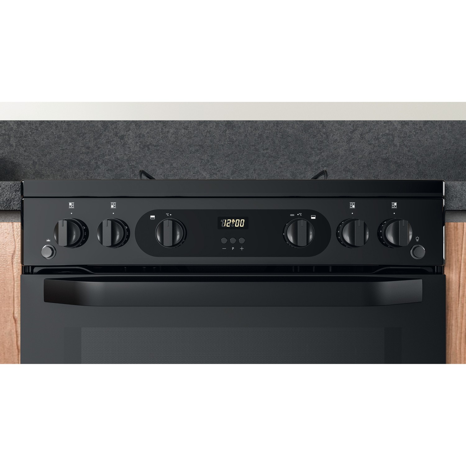 Hotpoint HDM67G0CMB 60cm Double Oven Gas Cooker Black Appliances Direct