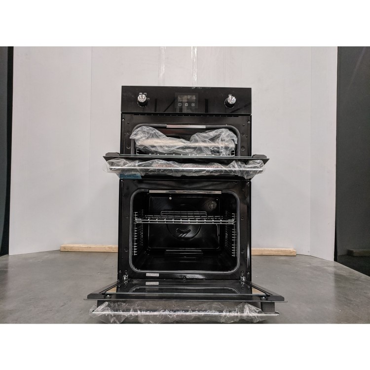 Refurbished Belling BI902G 60cm Double Built In Gas Oven Black