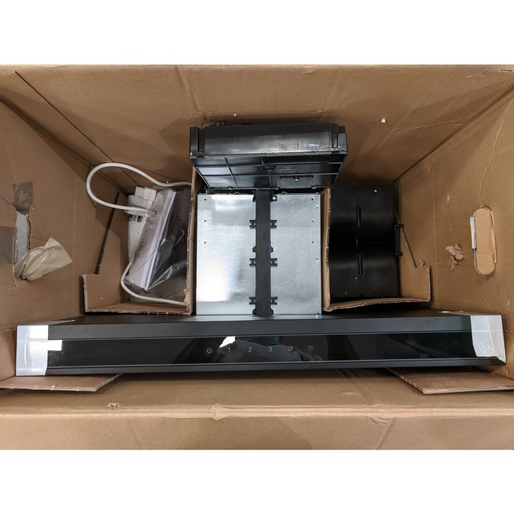 Refurbished Elica Adele ADELE-MATB-60 60cm Flat Chimney Cooker Hood Black
