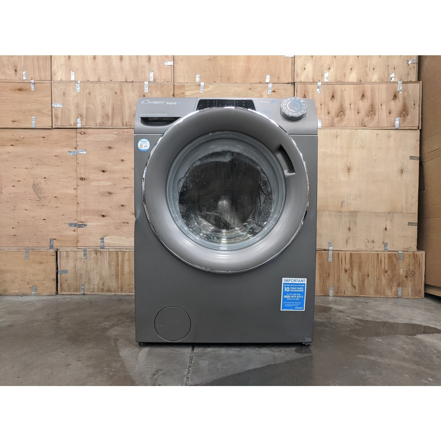 Refurbished Candy RO16106DWMCRE80 Freestanding 10KG 1600 Spin Washing