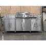 Refurbished Boss Grill Texas Premium Outdoor Kitchen - 4 Burner Gas BBQ Grill with Side Burner - Stainless Steel