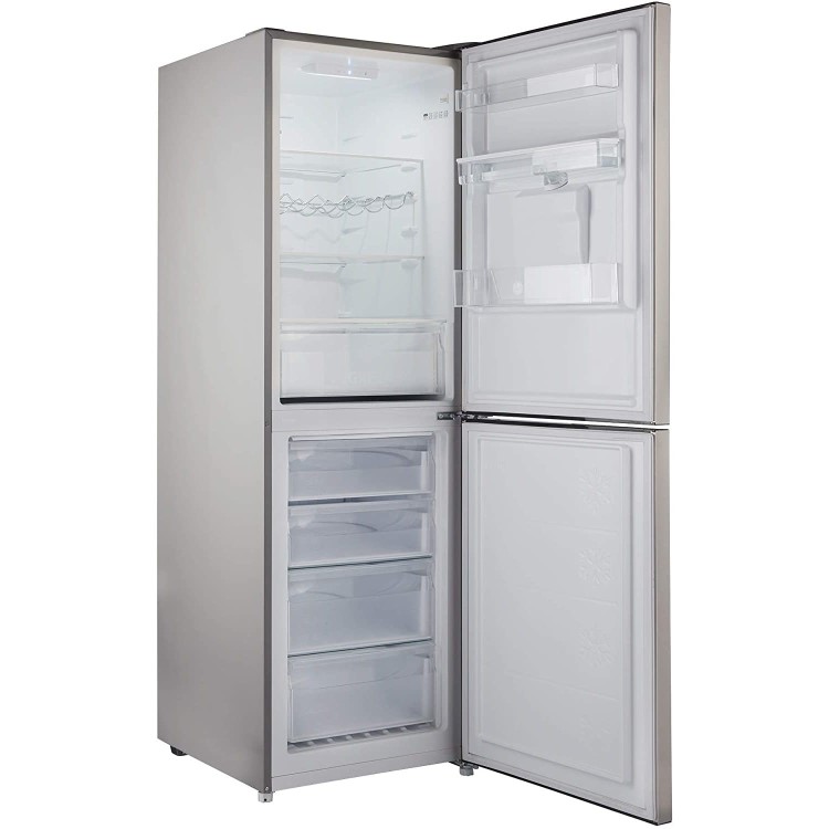 Refurbished Hoover H1826MNB5XWK Freestanding 308 Litre 50/50 Frost Free Fridge Freezer Stainless Steel