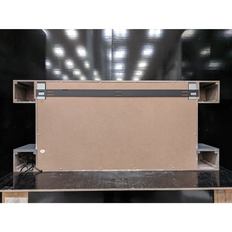 GRADE A2 - Grey Wall Mounted Electric Fireplace Suite with LED Lights - Amberglo