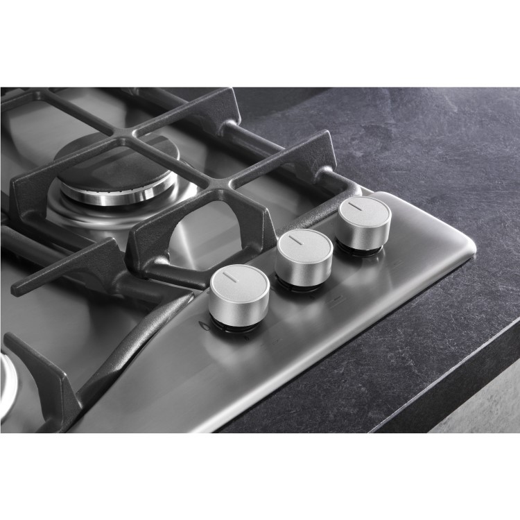 GRADE A2 - Hotpoint PHC961TSIXH 87cm Six Burner Gas Hob Stainless Steel With Cast Iron Pan Stands