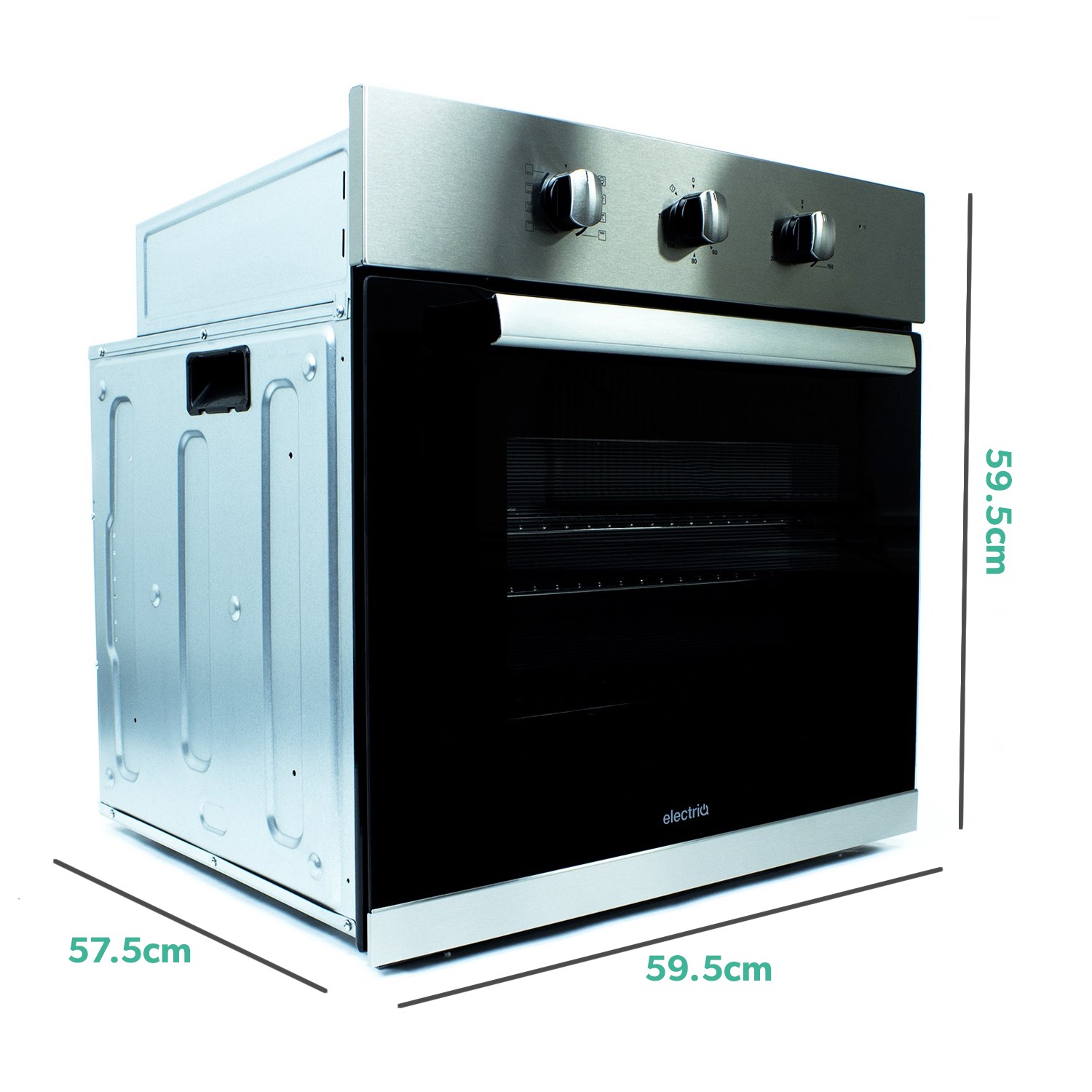 Refurbished electriQ EQOVENM2 60cm Single Built In Electric Oven