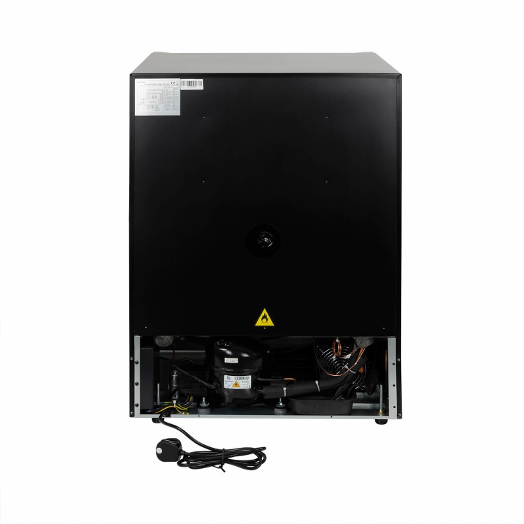 electriQ 36 Bottle Capacity Full Range Dual Zone Under Counter Wine Cooler - Black