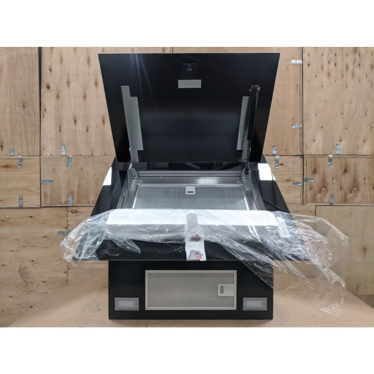 Refurbished Bosch Serie 4 DWK67CM60B 60cm Touch Control Angled Chimney Cooker Hood Black