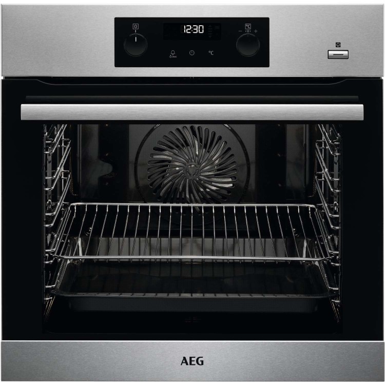 GRADE A2 - AEG BPS355020M SteamBake Pyrolytic Multifunction Electric Single Oven - Stainless Steel