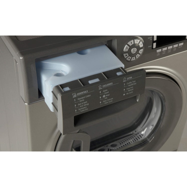 GRADE A1 - Hotpoint SUTCD97B6GM Ultima 9kg Freestanding Condenser Tumble Dryer-Graphite
