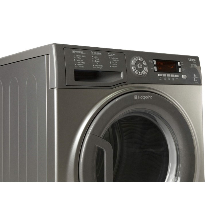 GRADE A1 - Hotpoint SUTCD97B6GM Ultima 9kg Freestanding Condenser Tumble Dryer-Graphite