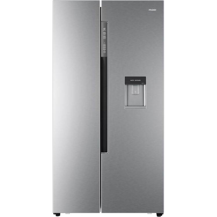 GRADE A2 - Haier HRF-522WS6 Side-by-side American Fridge Freezer With Non-Plumbed Water Dispenser - Silver