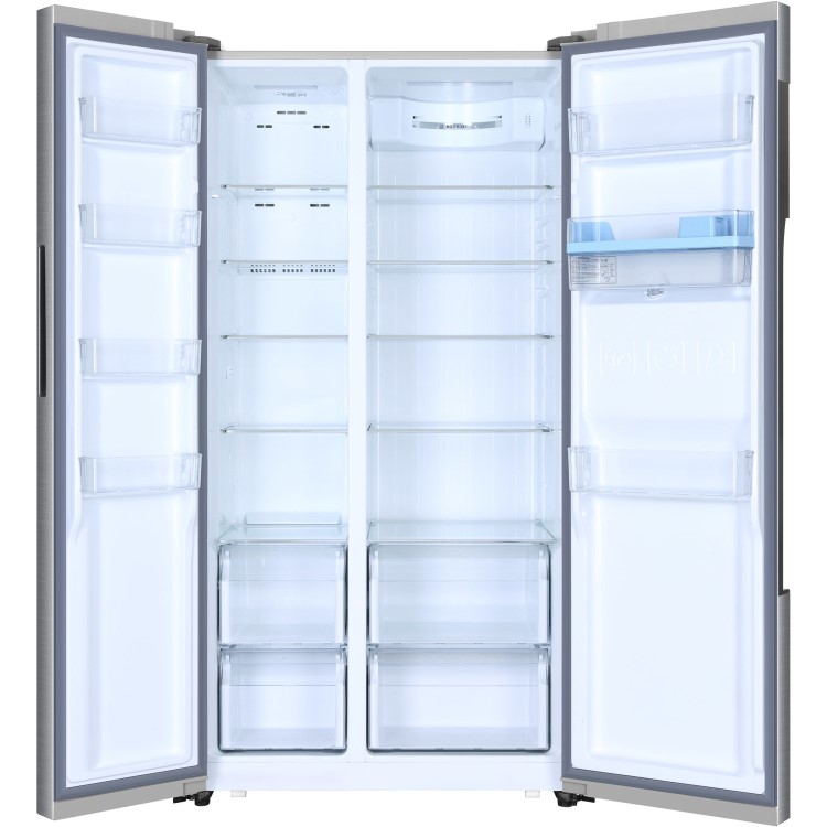GRADE A2 - Haier HRF-522WS6 Side-by-side American Fridge Freezer With Non-Plumbed Water Dispenser - Silver