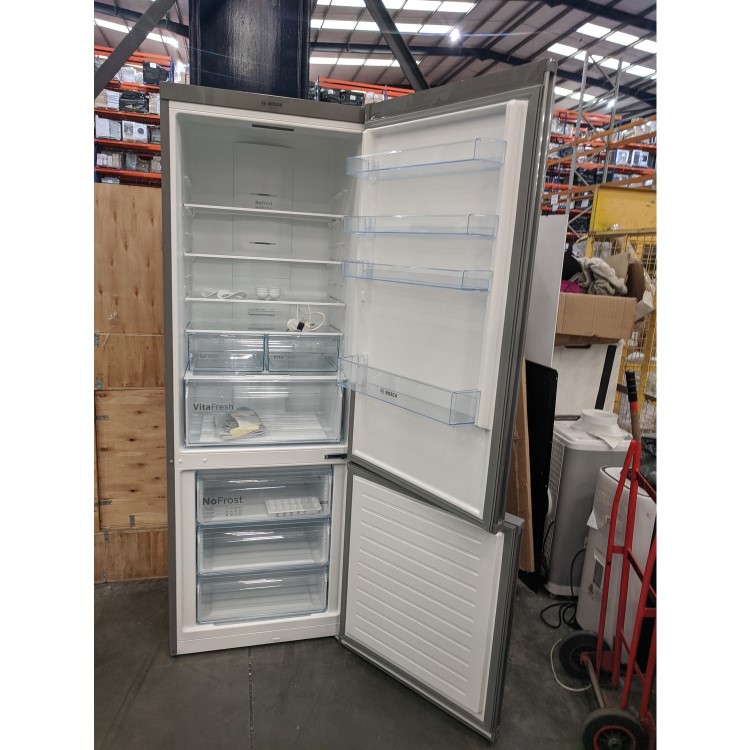 Refurbished Bosch KGN49XLEA Freestanding 435 Litre 70/30 Fridge Freezer Stainless steel