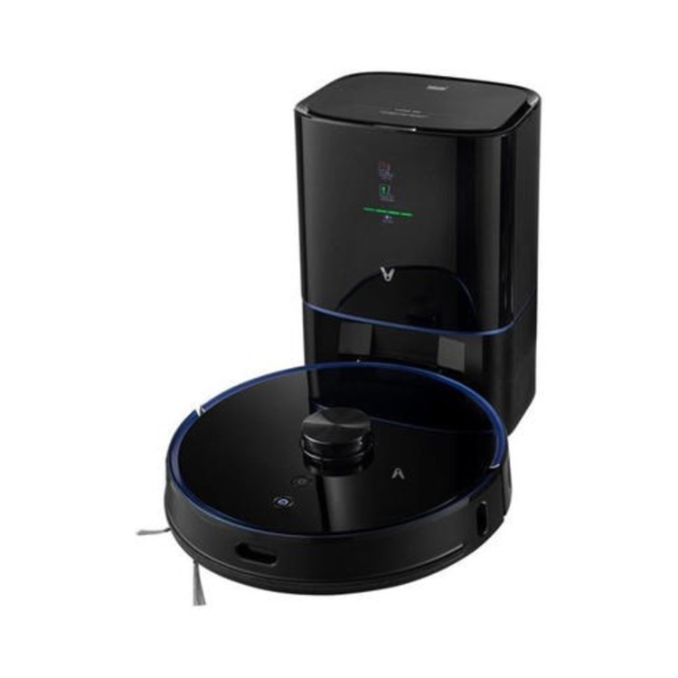 Refurbished Xiaomi Viomi S9 Robot Vacuum Cleaner 2700Pa with Laser Navigation and Intelligent Dust Collector for Pets Hair Carpets Hard Floor and Mopping - Black