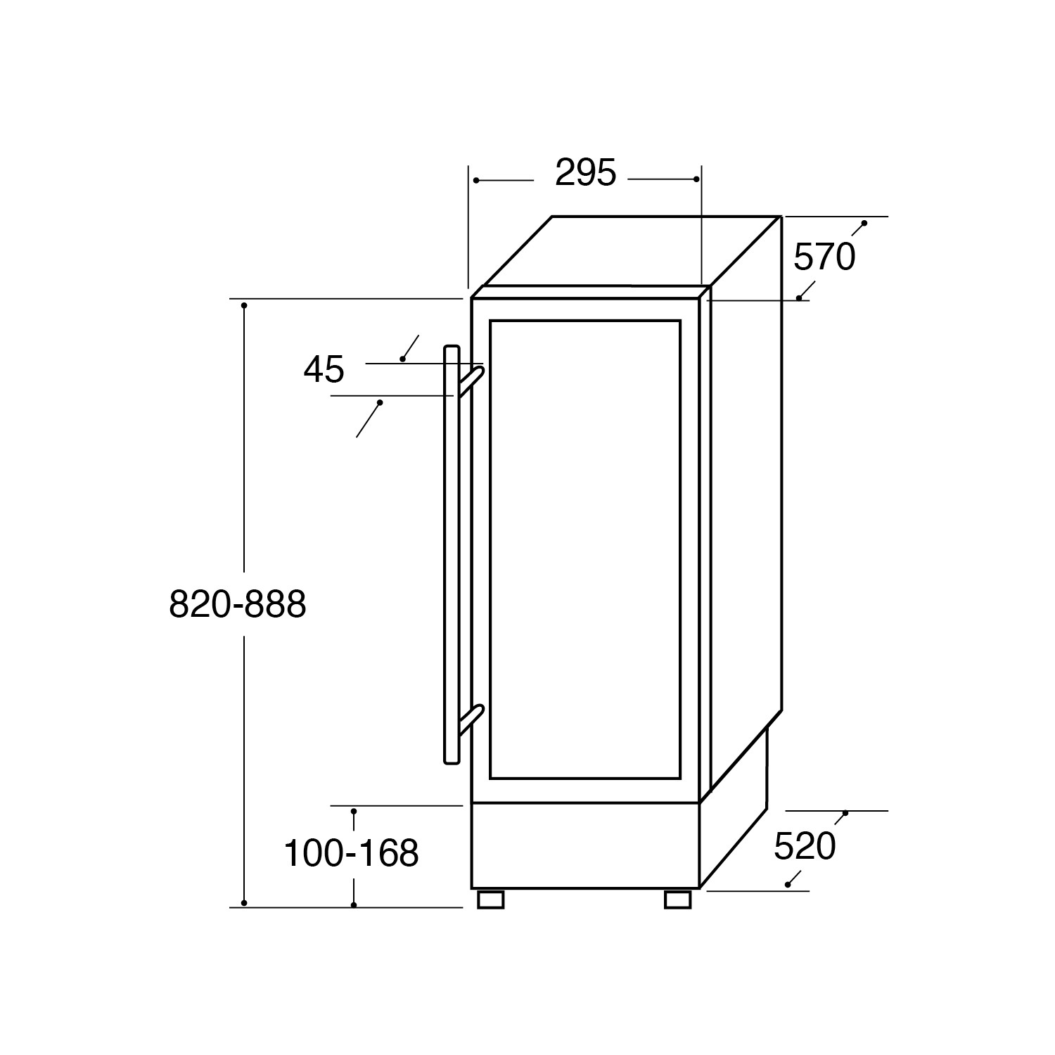 CDA 20 Bottle Freestanding Single Zone Wine Cooler Black FWC304BL