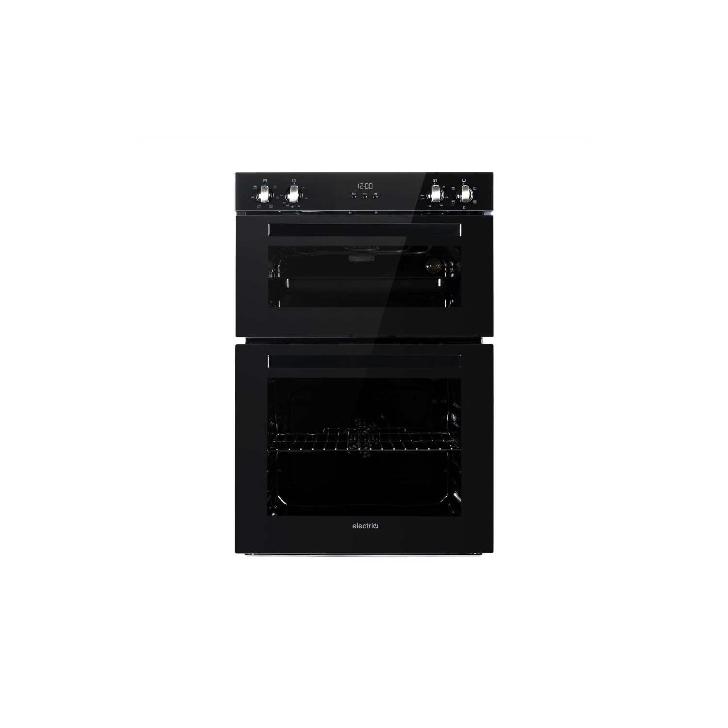 electriQ BuiltIn Electric Double Oven Black EQDO1BLACK Appliances