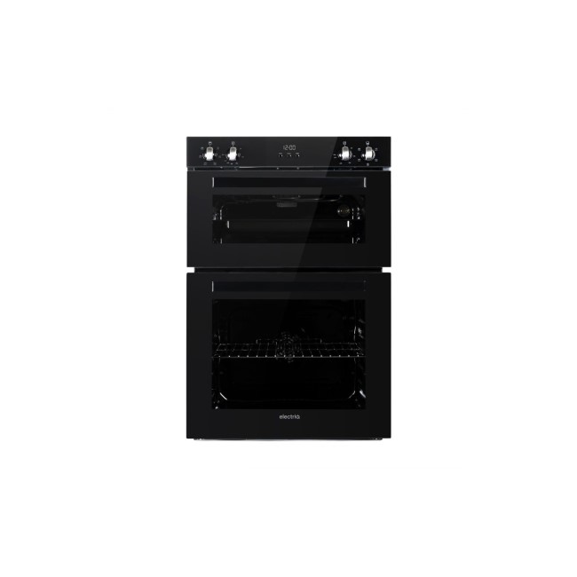electriQ BuiltIn Electric Double Oven Black EQDO1BLACK Appliances