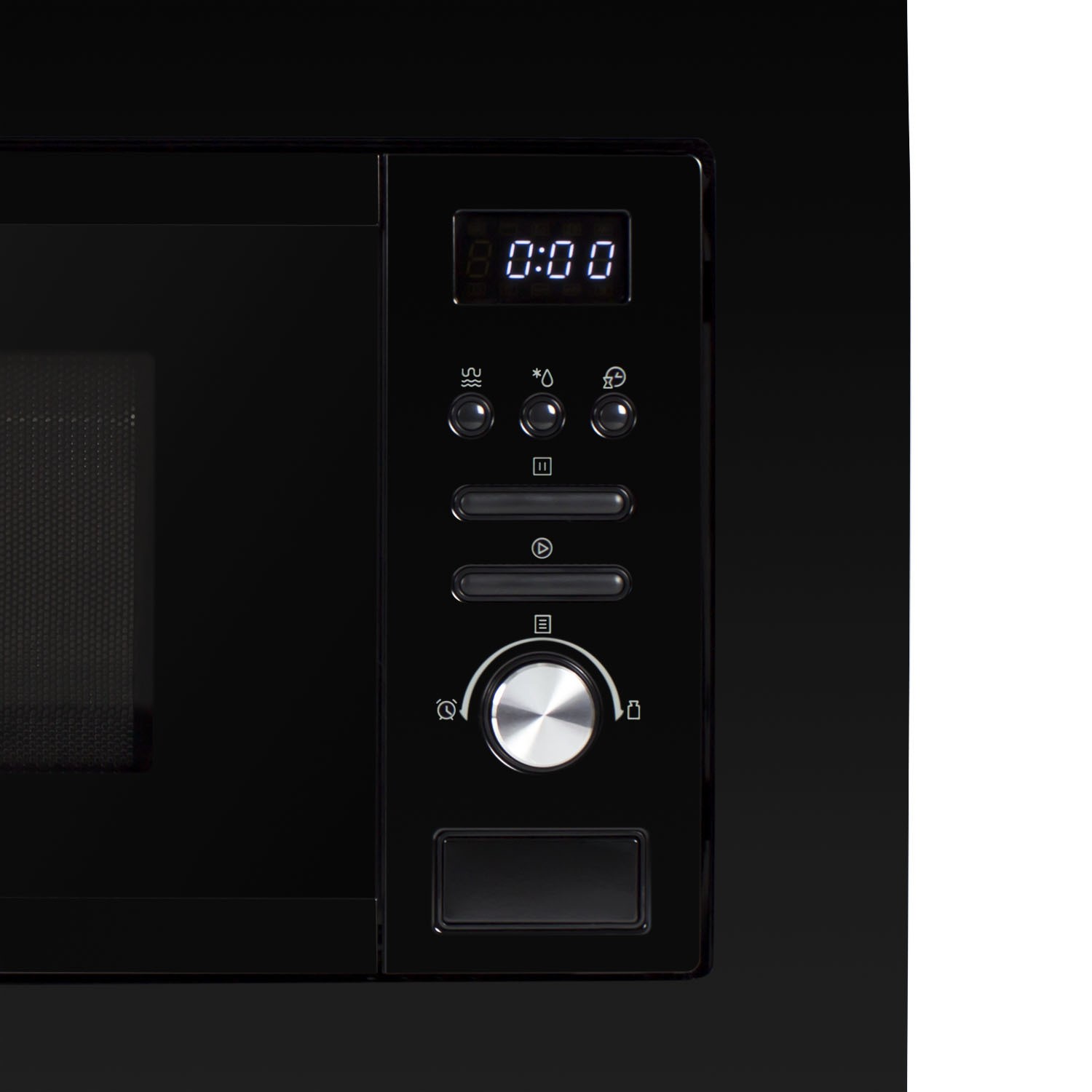 electriQ 20L 800W Black BuiltIn Microwave with Grill eiQMOGBI20BLACK Appliances Direct