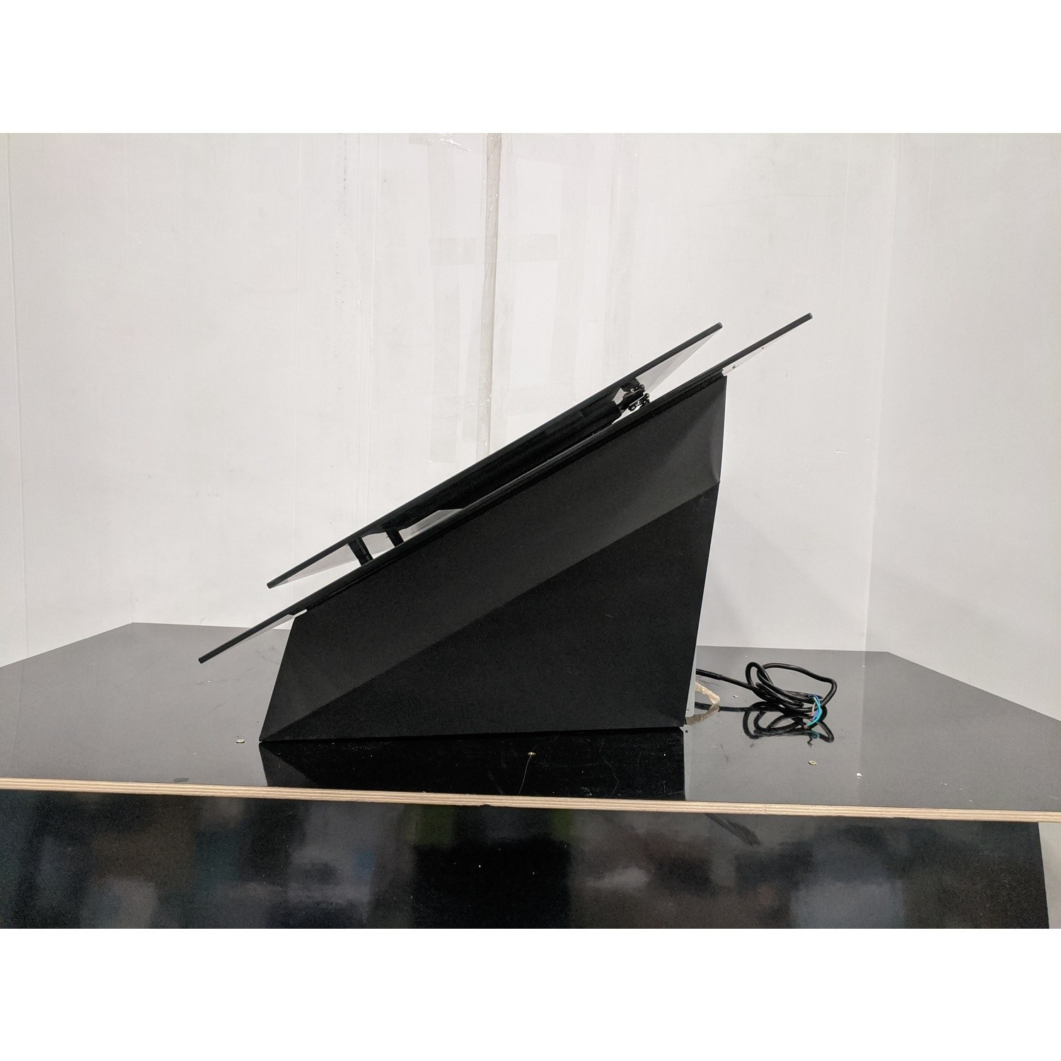 Refurbished Hoover HDG9DCK3B 90cm Angled Cooker Hood Black Glass