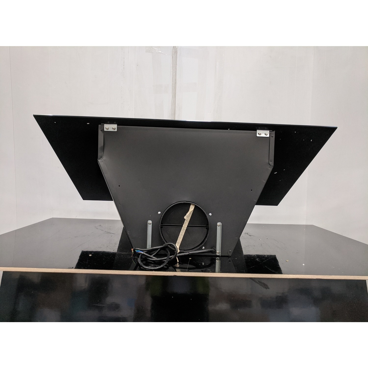 Refurbished Hoover HDG9DCK3B 90cm Angled Cooker Hood Black Glass