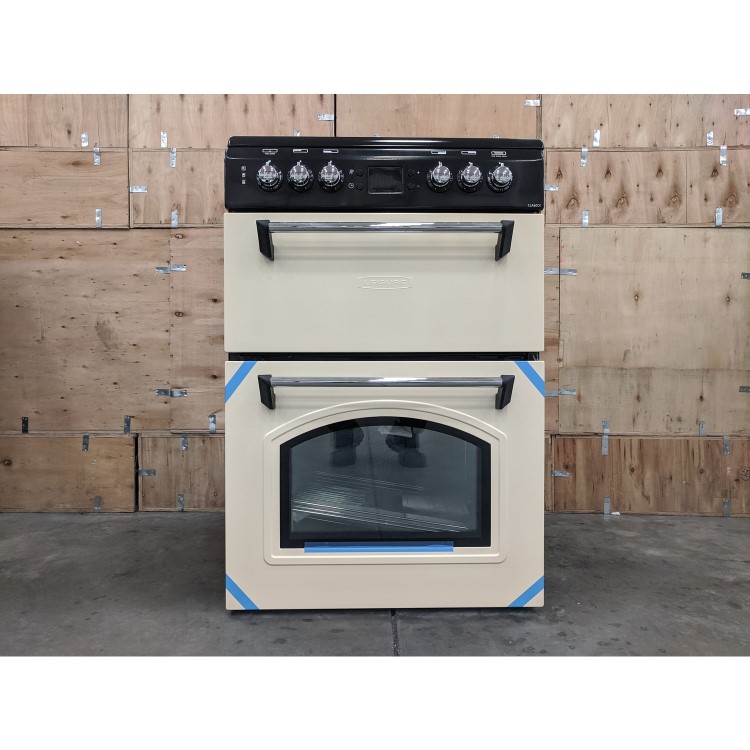 Refurbished Leisure Classic CLA60CEC 60cm Double Oven Electric Cooker with Ceramic Hob Cream