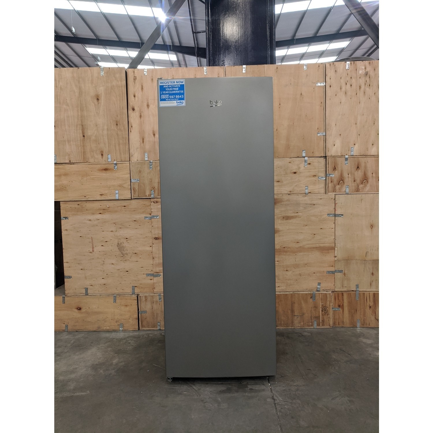 Refurbished Beko FFG1545S Freestanding 168 Litre Upright Freezer Silver
