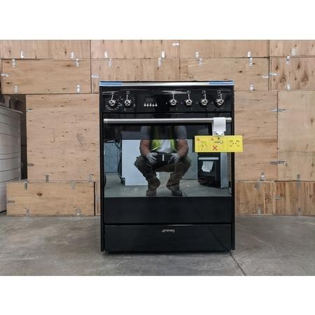 Refurbished Smeg Concert SUK61MBL9 60cm Dual Fuel Cooker Black