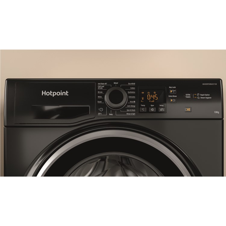 Hotpoint 10kg 1400rpm Freestanding Washing Machine - Black