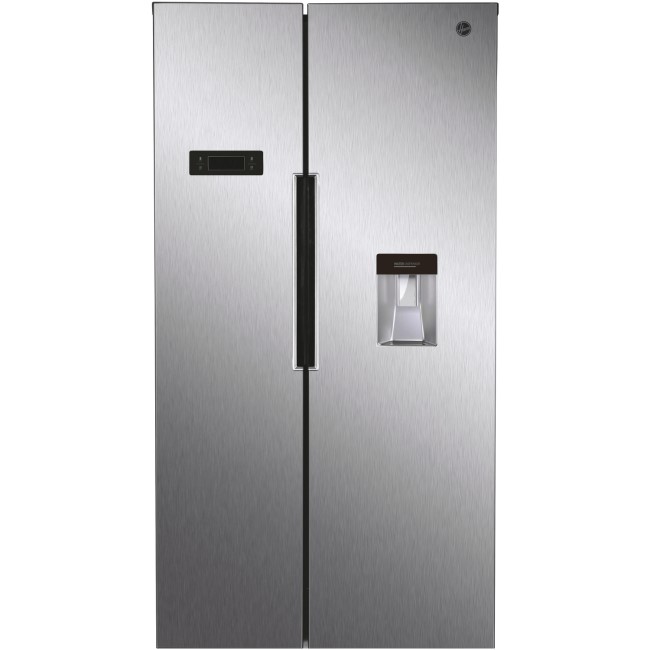 Hoover 529 Litre SideBySide American Fridge Freezer Stainless Steel