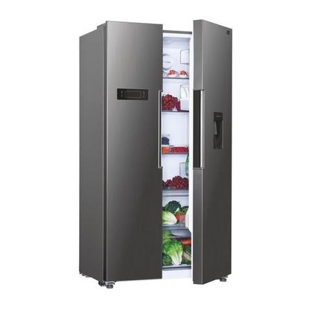 Hoover 529 Litre Side-By-Side American Fridge Freezer - Stainless Steel