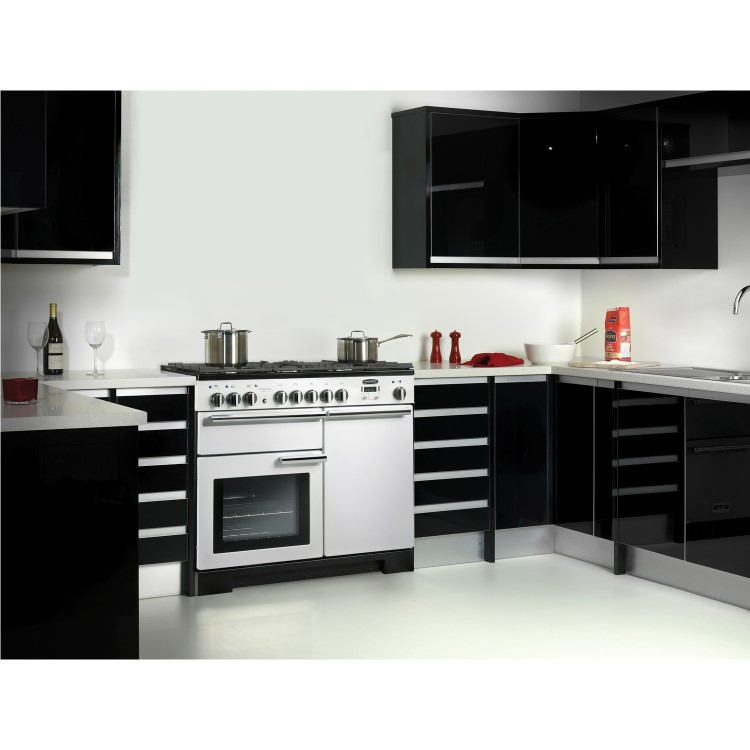GRADE A2 - Rangemaster Professional Deluxe 100cm Dual Fuel Range Cooker - Black