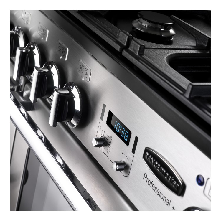 GRADE A2 - Rangemaster Professional Deluxe 100cm Dual Fuel Range Cooker - Black