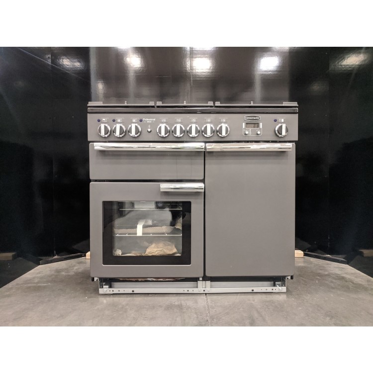 Refurbished Rangemaster Professional Deluxe PDL100DFFSLC 100cm Dual Fuel Range Cooker Slate Grey