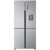 Refurbished Haier HTF-452WM7 Freestanding 452 Litre 70/30 Frost Free American Fridge Freezer Stainless Steel