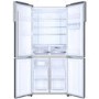 Refurbished Haier HTF-452WM7 Freestanding 452 Litre 70/30 Frost Free American Fridge Freezer Stainless Steel