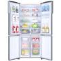 Refurbished Haier HTF-452WM7 Freestanding 452 Litre 70/30 Frost Free American Fridge Freezer Stainless Steel
