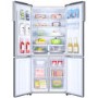 Refurbished Haier HTF-452WM7 Freestanding 314 Litre 60/40 Frost Free American Fridge Freezer Stainless Steel