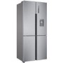 Refurbished Haier HTF-452WM7 Freestanding 452 Litre 70/30 Frost Free American Fridge Freezer Stainless Steel