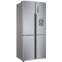 Refurbished Haier HTF-452WM7 Freestanding 314 Litre 60/40 Frost Free American Fridge Freezer Stainless Steel