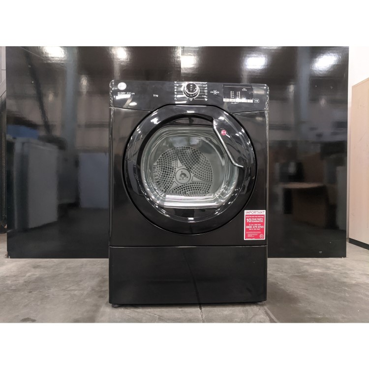Refurbished Hoover HLEV9DGB-80 Freestanding Vented 9KG Tumble Dryer Black