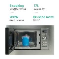 electriQ Built-In 700W Microwave - Stainless Steel