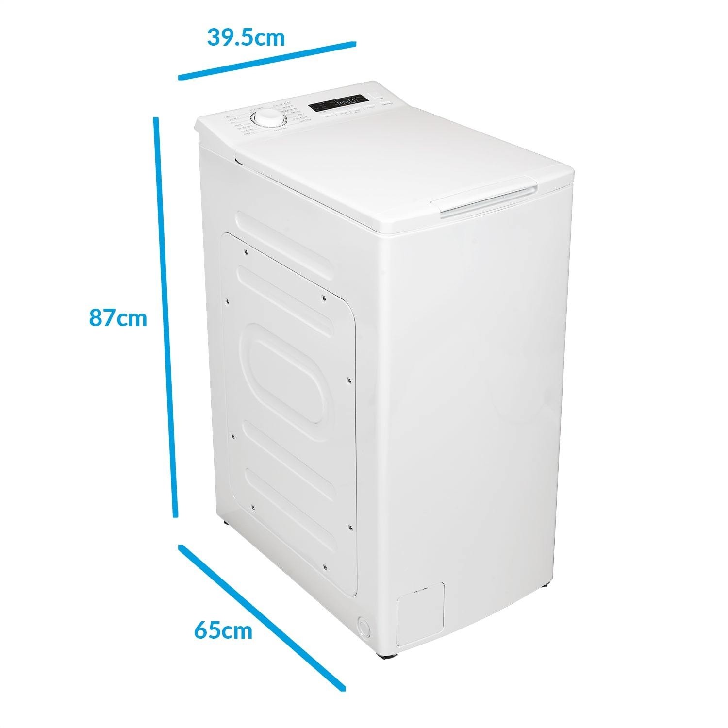 electriQ 7kg 1200rpm Freestanding Top Loading Washing Machine White